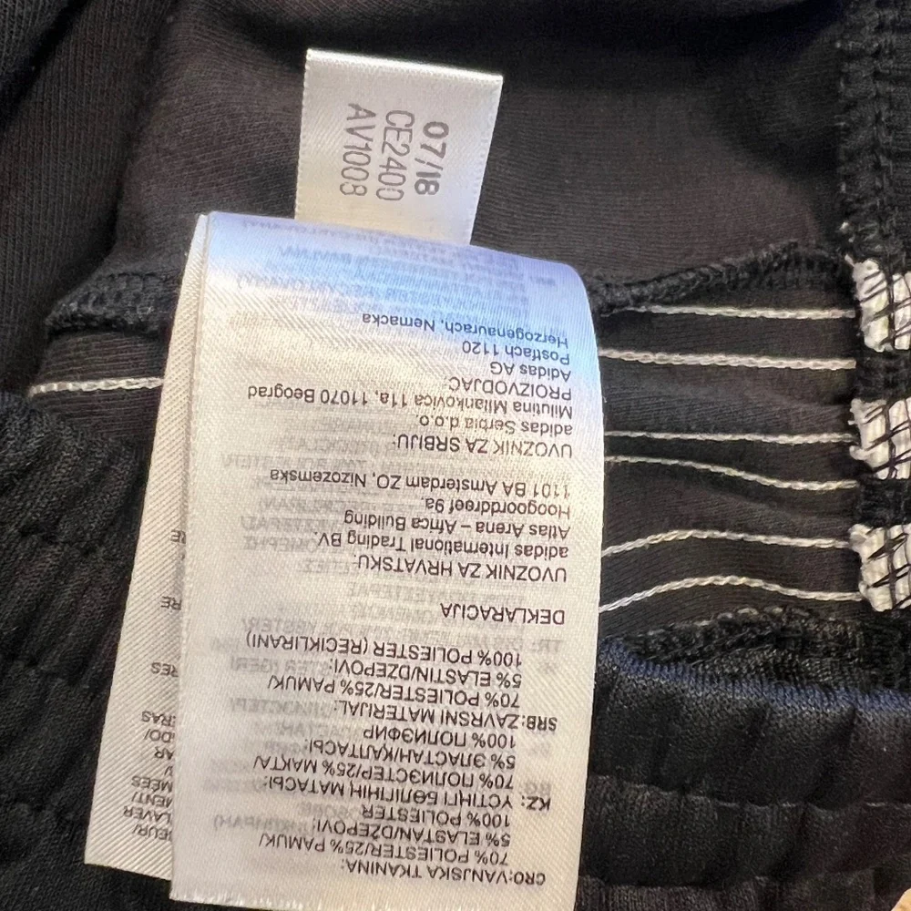 Adidas Three Stripe Track Pants- Women's US Size XS- Black and White - Picture 9 of 14